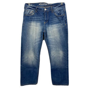 Aeropostale Jeans Mens Sz 34x30 Blue Denim Essex Straight Leg‎